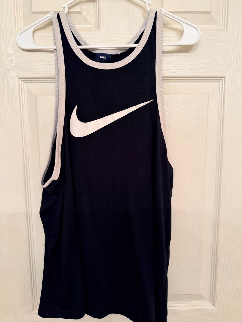 Nike Black Tank Top with White Swoosh